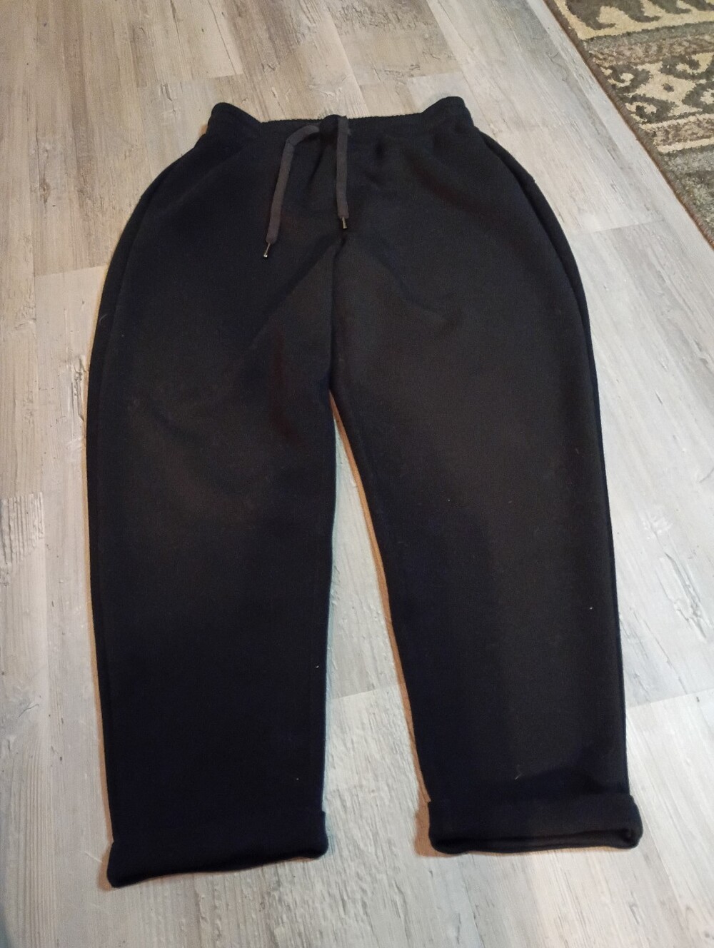 SPANX Black High-Rise Drawstring Jogger Pants